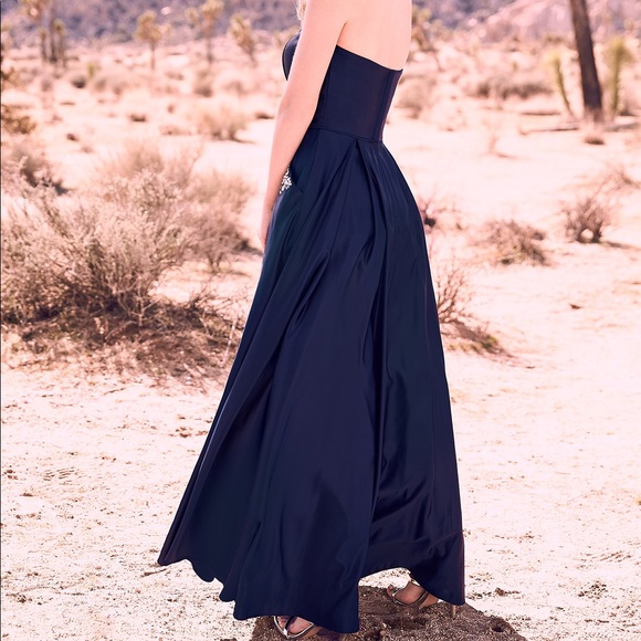 Blondie Nites - Strapless Satin Ball Gown - Picture 4 of 4